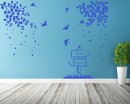 Branches with Leaves Birds Wall Decal Vinyl Tree Art Stickers